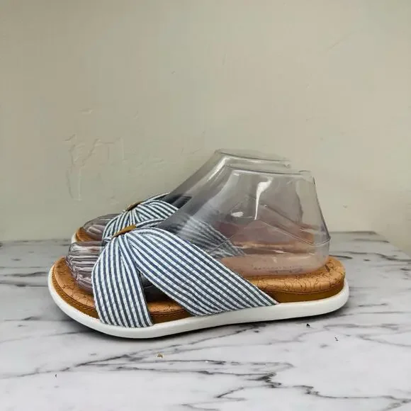 Clark’s Eliza Shore Slide Blue Sandals Women’s Size 7 - Picture 1 of 11